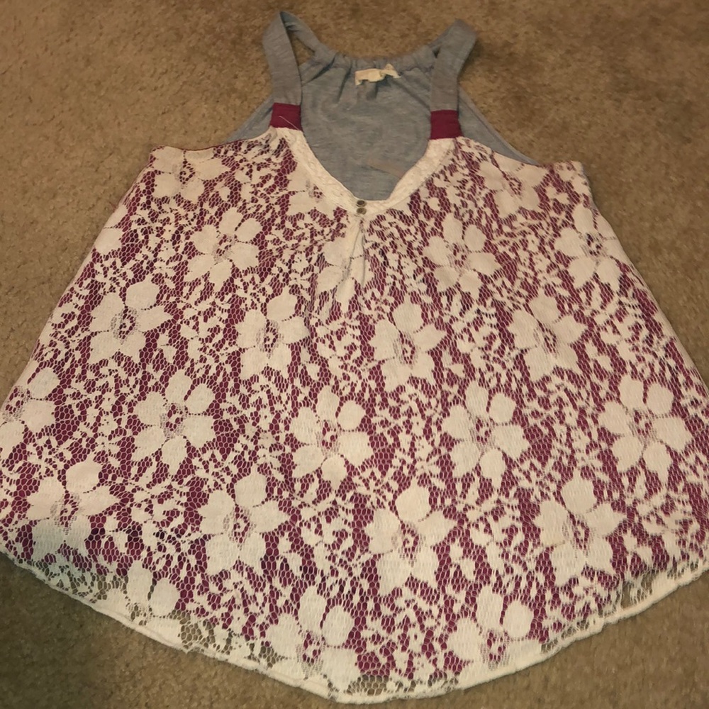 Halter Tank Top with lacy detailing